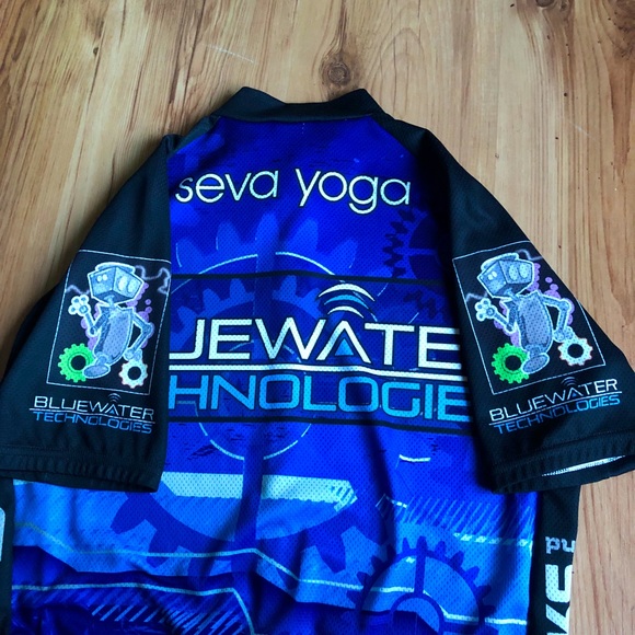 VOLER Cycling Jersey Bike Shirt 3/4 Zip Pockets Small Blue Men’s UNISEX - Picture 3 of 14